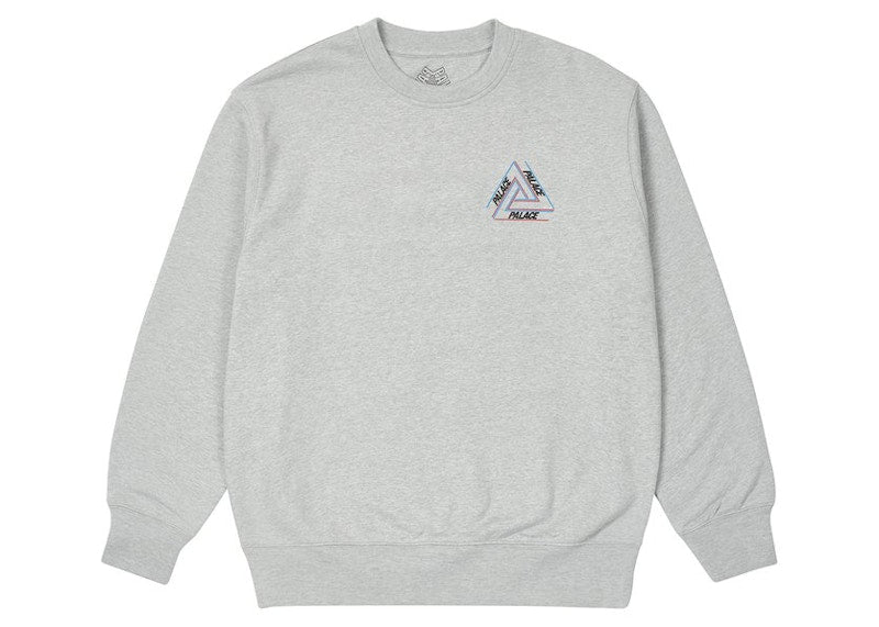 Palace Basically A Tri-Ferg Crew Grey Marl