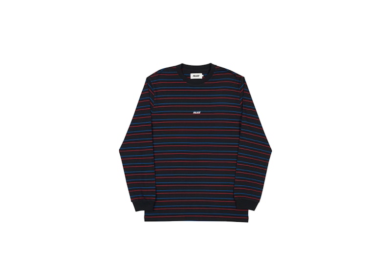 Palace Basically a Stripe Longsleeve Black/Blue/Red
