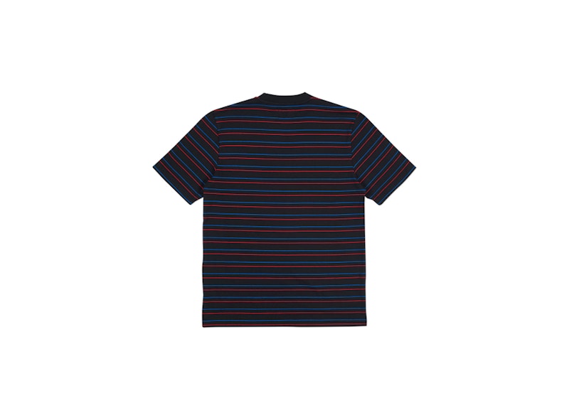 Palace Basically a Stripe T-shirt Black/Blue/Red