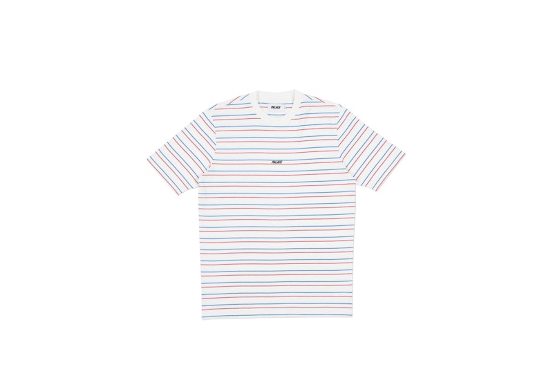 Palace Basically a Stripe T-shirt White/Blue/Red