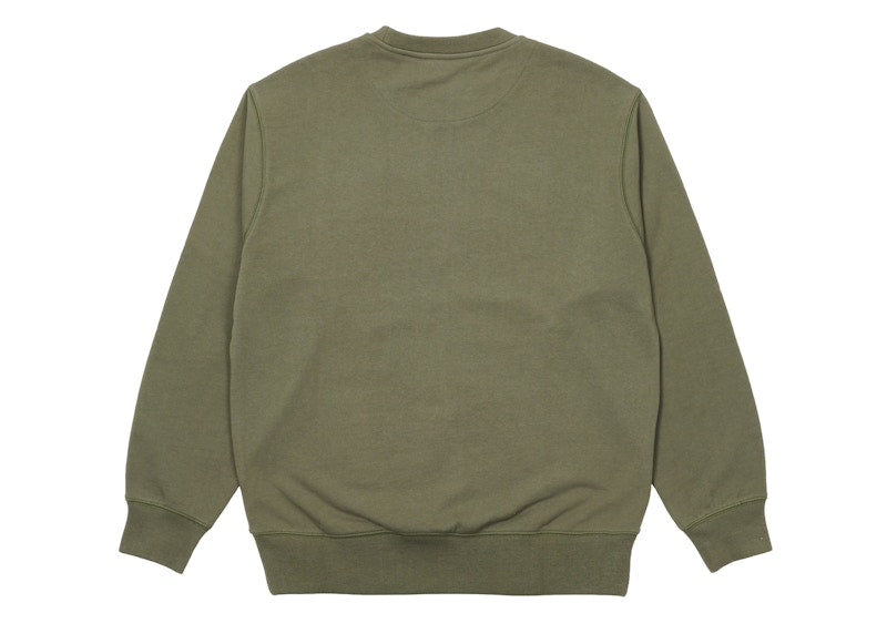 Palace Basics Logo Crew Olive