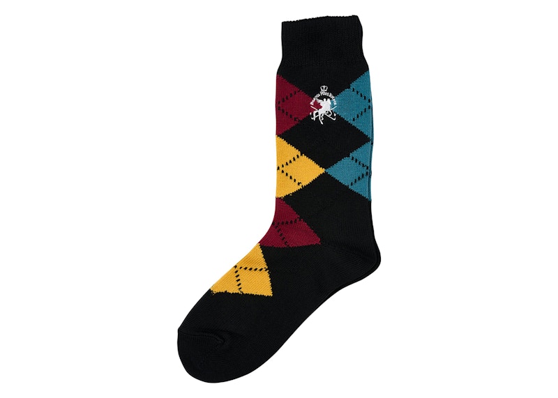 Palace x Beams Plus Argyle Socks Jet Black