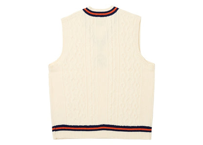 Palace x Beams Plus Cable Vest White