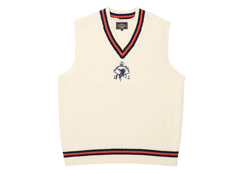 Palace x Beams Plus Cable Vest White