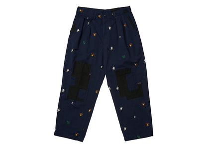 Palace x Beams Plus Pleated Twill Trousers Navy