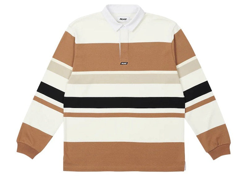 Palace Big Stripe Rugby Top White