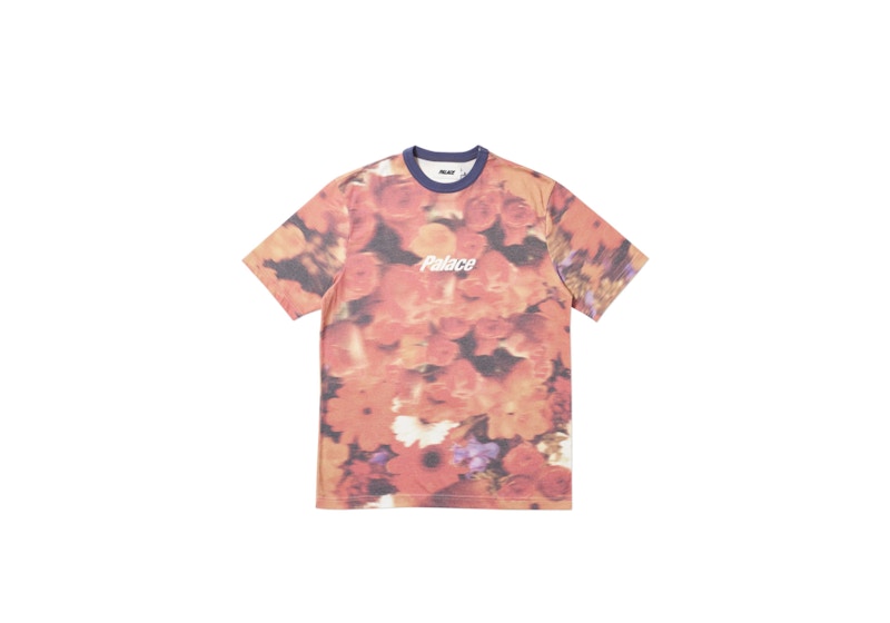 Palace Blurry Flower Ringer T-shirt Orange