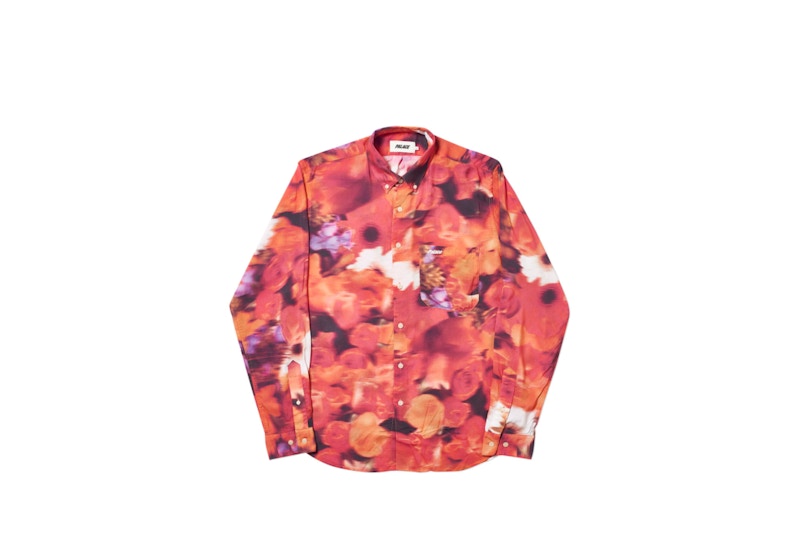 Palace Blurry Flower Shirt Orange