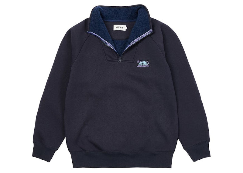Palace Bonded Fleece 1/4 Zip Navy