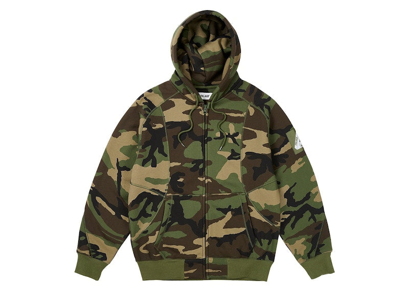 Palace Bonded Sherpa Zip Hood Camo