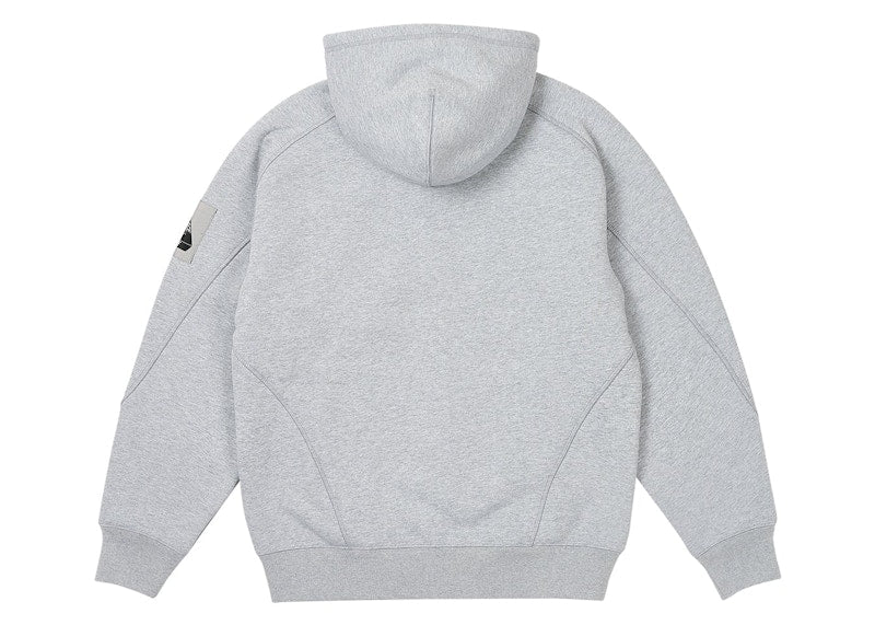Palace Bonded Sherpa Zip Hood Grey Marl