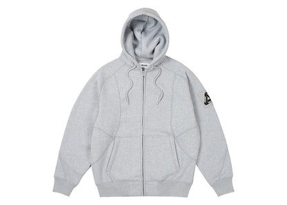 Palace Bonded Sherpa Zip Hood Grey Marl