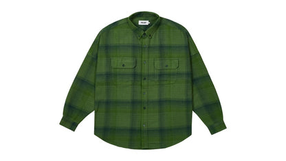 Palace Brushed Flannel Drop Shoulder Shirt Green