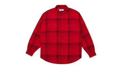 Palace Brushed Flannel Drop Shoulder Shirt Red