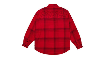 Palace Brushed Flannel Drop Shoulder Shirt Red