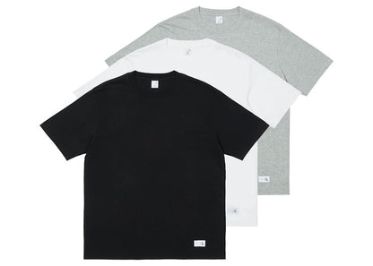 Palace CK1 Short Sleeve Crew Neck Tee (3 Pack) White/Light Grey Heather/Black