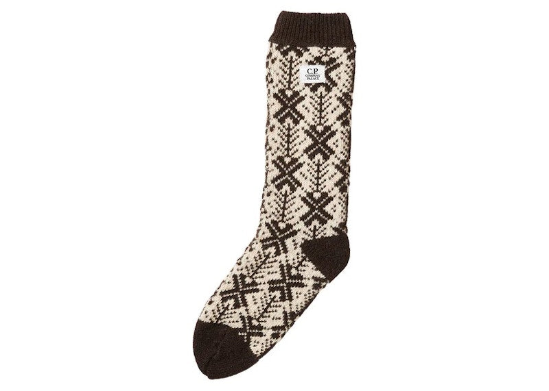 Palace C.P. Company Lambswool Sock Stone
