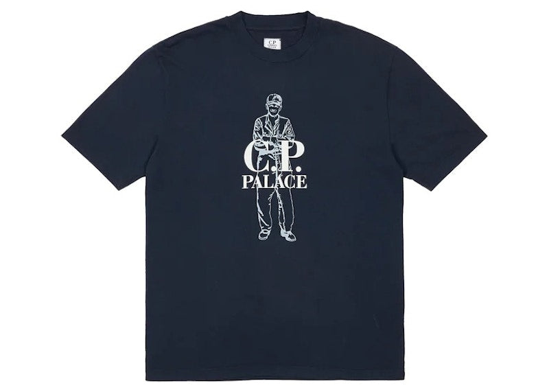 Palace C.P. Company Logo T-Shirt Navy