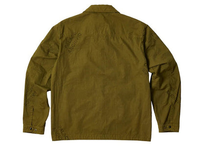 Palace C.P. Company Washed Cotton Shirt Jacket Olive