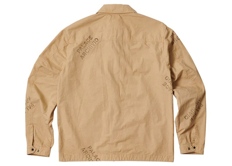 Palace C.P. Company Washed Cotton Shirt Jacket Stone