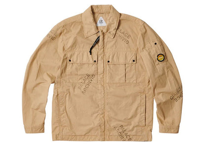 Palace C.P. Company Washed Cotton Shirt Jacket Stone