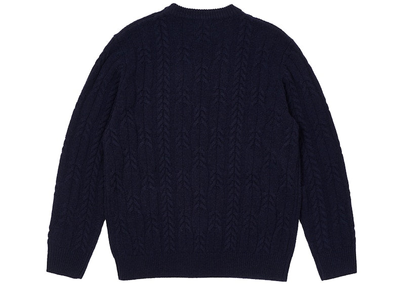 Palace Cable Knit Blue