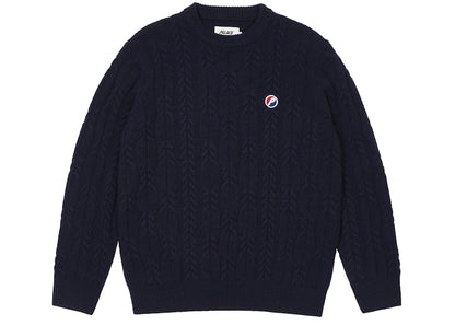 Palace Cable Knit Blue