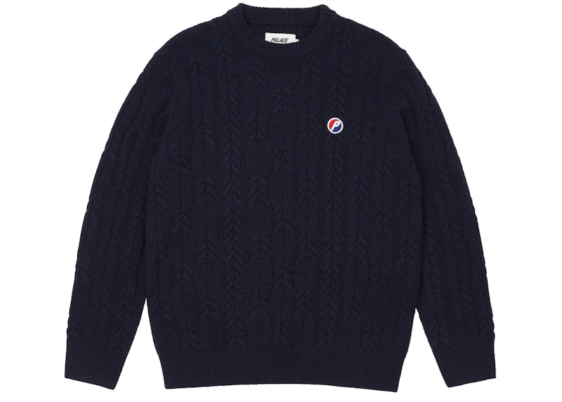 Palace Cable Knit Blue