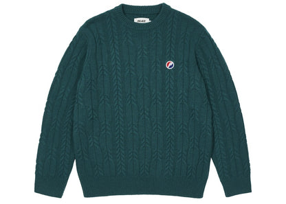 Palace Cable Knit Teal