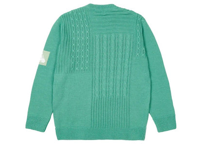 Palace Cable Patchwork Knit Mint