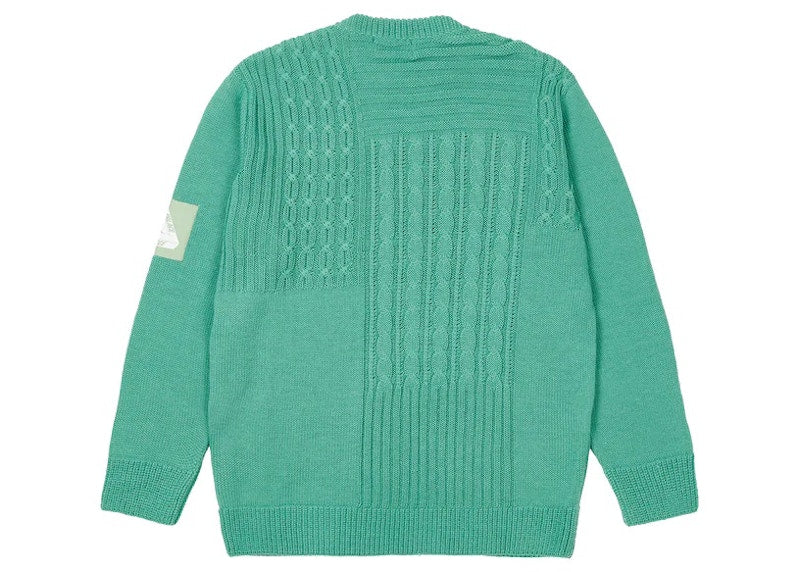 Palace Cable Patchwork Knit Mint