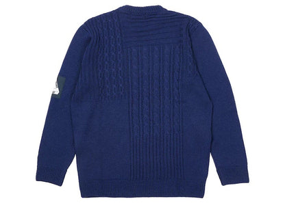 Palace Cable Patchwork Knit Navy