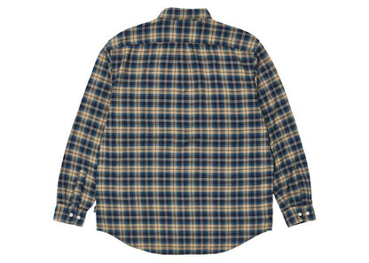 Palace Cargo Pocket Flannel Shirt Blue