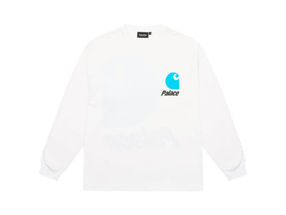 Palace Carhartt WIP Logo Longsleeve White