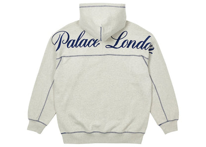 Palace Chain Stitch Hood Grey Marl