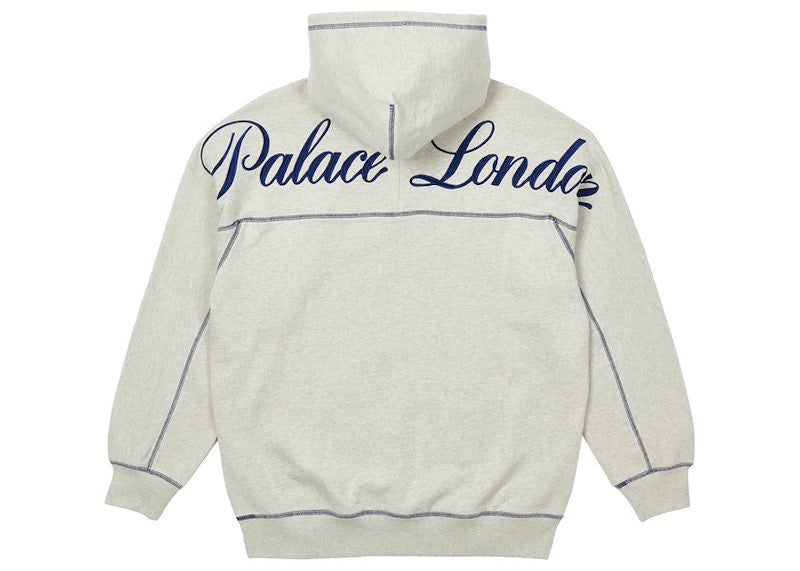 Palace Chain Stitch Hood Grey Marl