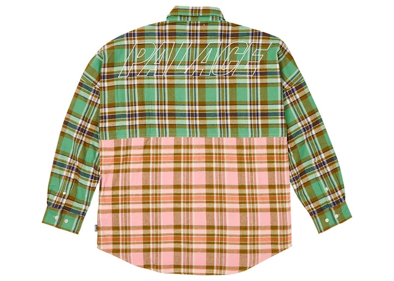 Palace Checkmate Drop Shoulder Shirt Green