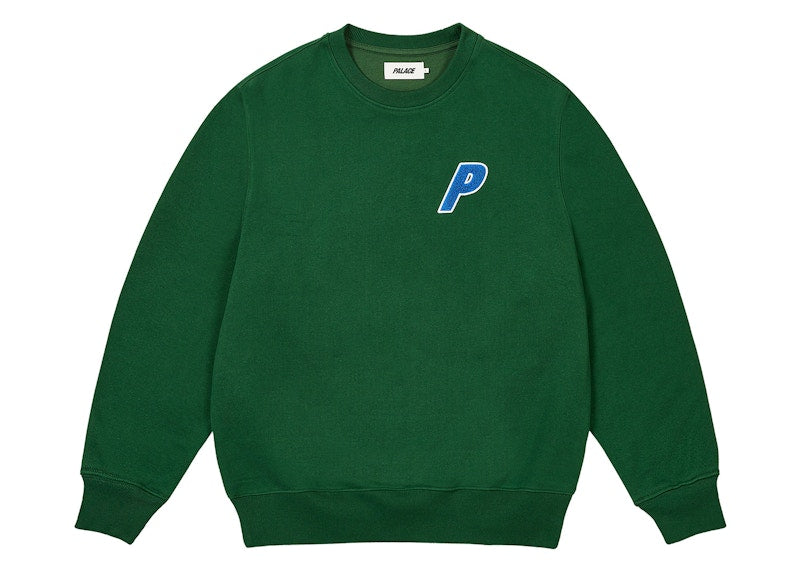 Palace Chenille Tri-Ferg Crew Racey Green