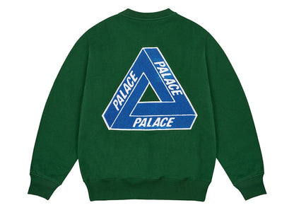 Palace Chenille Tri-Ferg Crew Racey Green