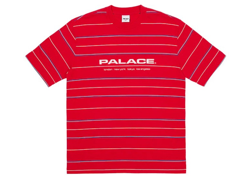 Palace City Striper T-Shirt Truest Red