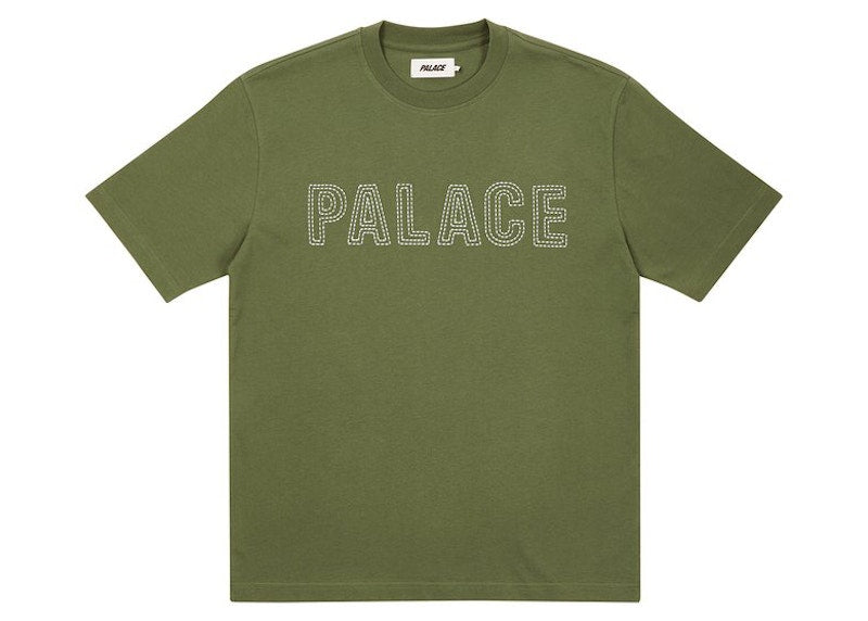Palace Contrast Stitch T-shirt Olive