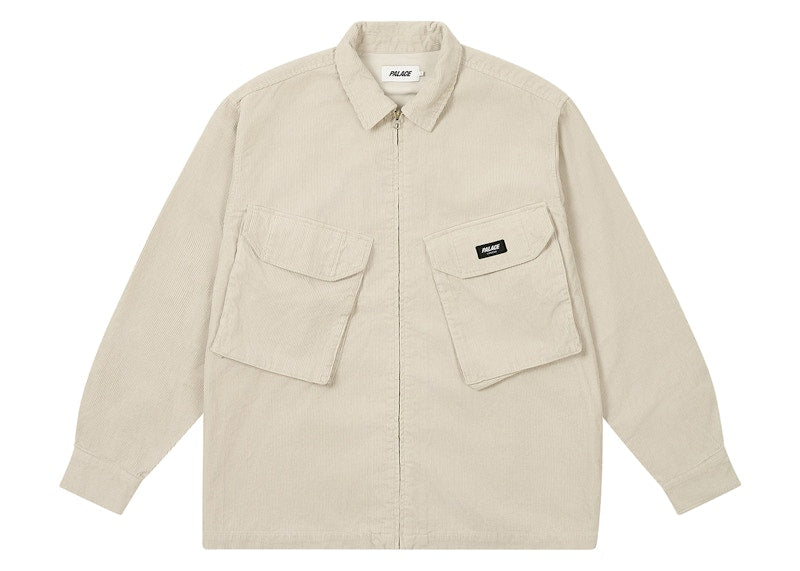 Palace Cord Pdu Overshirt Concrete Grey