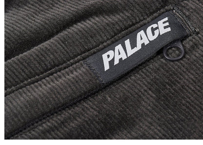 Palace Corduroy Belter Trouser Washed Black
