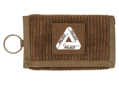 Palace Corduroy Tri Wallet Brown