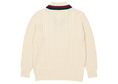 Palace Cricket Jumper Ecru