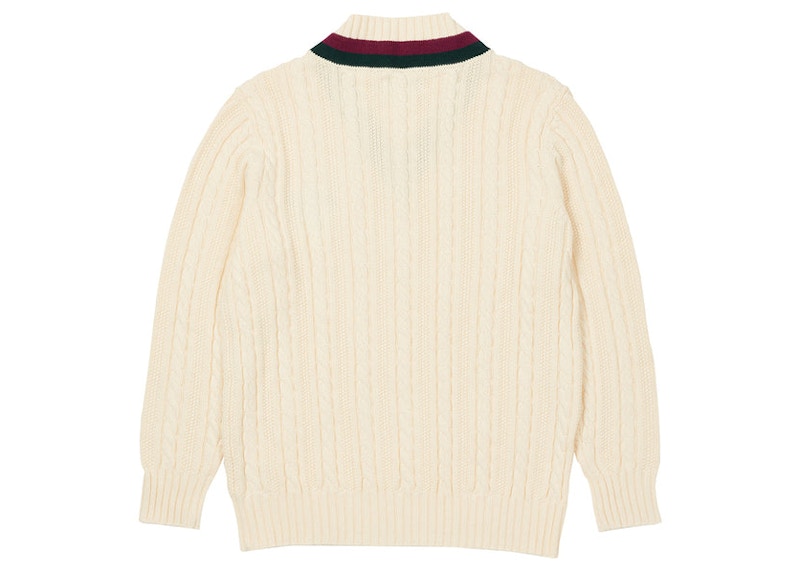 Palace Cricket Jumper Ecru