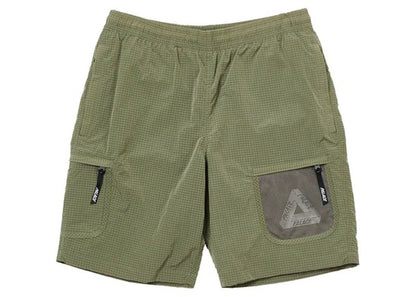 Palace Cripstop Grid Shorts Olive