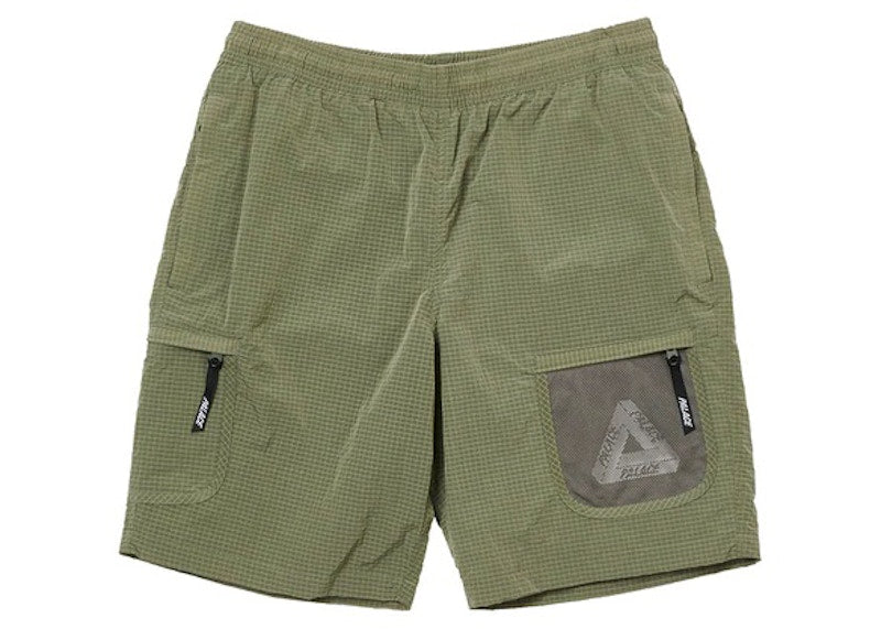 Palace Cripstop Grid Shorts Olive