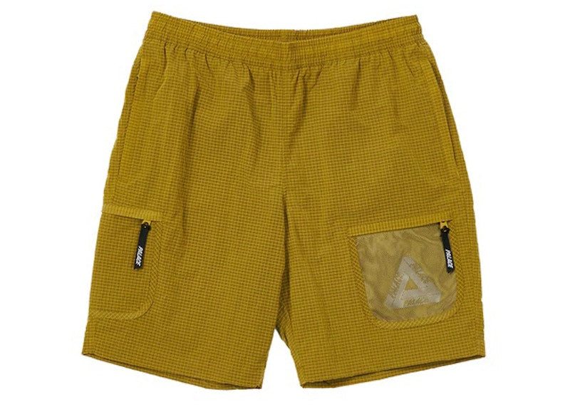 Palace Cripstop Grid Shorts Yellow