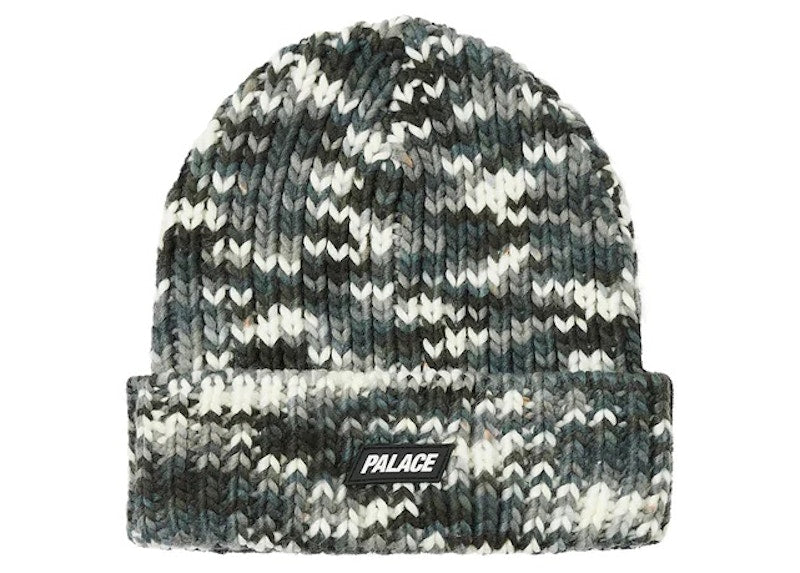 Palace Crochet Camo Beanie Grey Camo